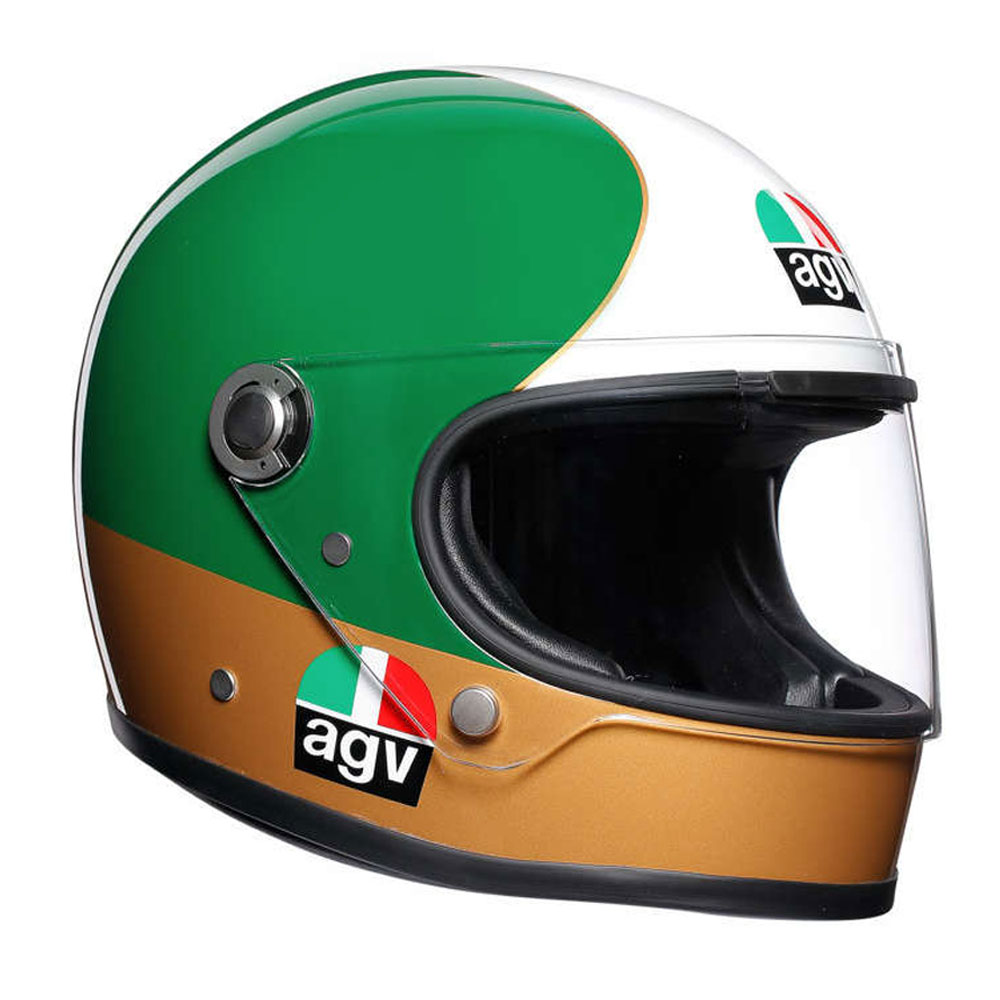casco agv x3000 limited edition bianco marrone verde