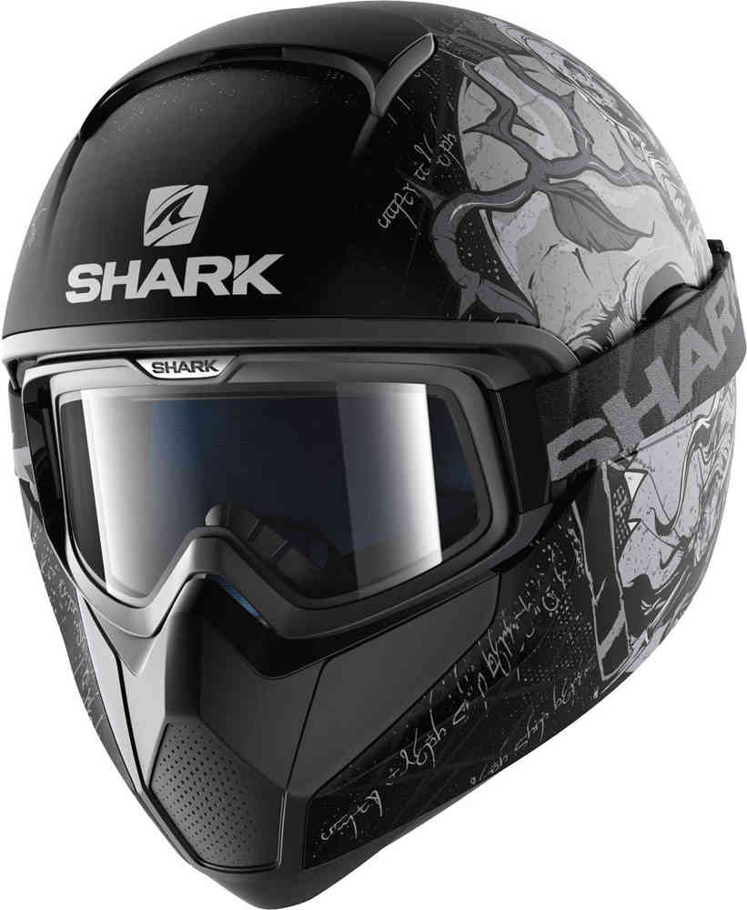 shark vancore ashtan casco nero grigio opaco
