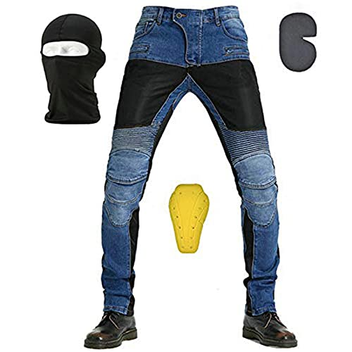 MOTO Da Uomo Denim Pantaloni Jeans con rivestimento protezione 'METRO' GBG BLU 