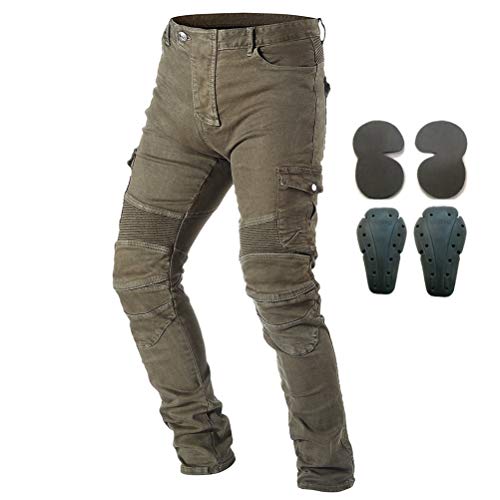 REXTEK Pantaloni moto motocicletta impermeabile rimovibile in Cordura grande tasca pantaloni pantaloni lunghi armatura corazzato per uomo donna ragazzi adulti